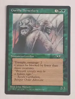 MTG Gorilla Berserkers (Closed Mouth) (Alliances/Green/C) - BGM - Image 1