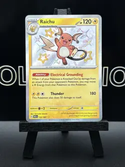 Raichu 132/091 Paldean Fates 2024 SHINY Holo Rare Pokemon Card TCG - Image 2