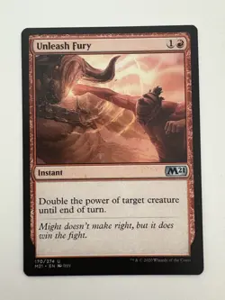 Unleash Fury MTG Magic the Gathering Card NM Near Mint M21 - Image 1