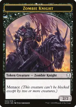 1x Zombie Knight Token - NM - Dominaria - SPARROW MAGIC - Image 1