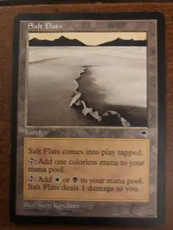MTG Salt Flats Tempest TMP Rare Vintage Dual Mana Pain Land Unplayed NM - Image 1