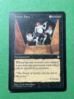 **Grave Pact** ~Stronghold~ MTG: Magic the Gathering, Heavy Play (HP) - Image 1