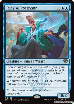 Pensive Professor MTG Secrets of Strixhaven Rare NM Pck Fresh - Image 1