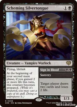 Scheming Silvertongue MTG Secrets of Strixhaven Rare NM Pck Fresh - Image 1