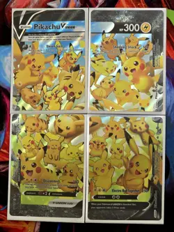 Pikachu V-Union SWSH139-142 25th Anniversary Promo Set of 4 Pokemon Cards NM - Image 1