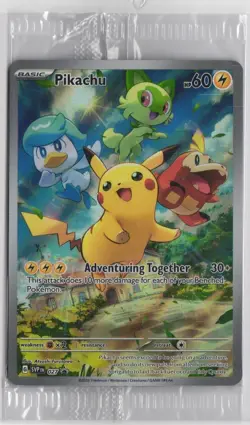 POKEMON TCG PIKACHU 027 SV:02 PALDEA EVOLVED BLACK STAR PROMO SEALED - Image 1