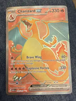Charizard EX Holo Rare Pokemon TCG Card 183/165 Scarlet & Violet 151 English - Image 1