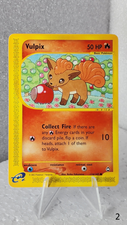 Vulpix 116/147 Aquapolis e Reader Pokemon TCG WOTC - Image 1