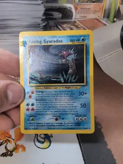 Pokemon TCG Shining Gyarados Holo Secret Rare 65/64 Neo Revelation DMG Damaged - Image 1