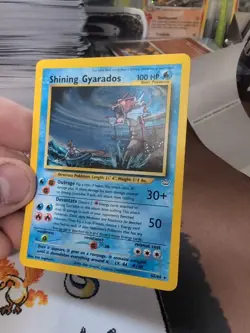 Pokemon TCG Shining Gyarados Holo Secret Rare 65/64 Neo Revelation DMG Damaged - Image 2
