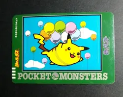 Pokemon Sealdass Sticker Flying Pikachu 1998 BANDAI Japanese - Image 1