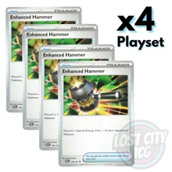 4x Enhanced Hammer 148/167 (Playset) - Twilight Masquerade - x4 Pokemon NM - Image 1