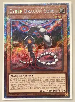 Yugioh! 1x Cyber Dragon Core RA04-EN013 Platinum Secret Rare 1st Ed NM - Image 1