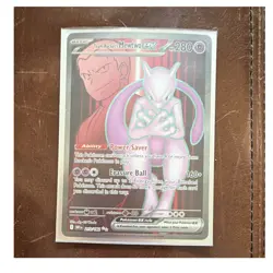 Pokemon Team Rocket's Mewtwo EX Ultra Rare Holo 280 HP Sv10 213/182 English - Image 1