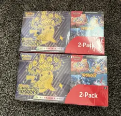 Lot Of 2! Scarlet & Violet Surging Sparks Pokemon Trading Card Game Elite Boxes - Image 1
