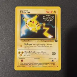 PIKACHU #4 First Movie WB Promo Black Star WOTC - Pokemon Card 1999 - Image 1