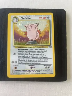 Clefable 1/64 Jungle Set Holo Rare Pokemon Card WOTC Vintage Pokemon TCG 1999 NM - Image 1