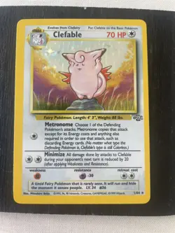 Clefable 1/64 Jungle Set Holo Rare Pokemon Card WOTC Vintage Pokemon TCG 1999 NM - Image 3