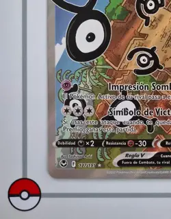 SPANISH | Unown V 177/195 | Silver Tempest | Pokemon Card NM - Image 5