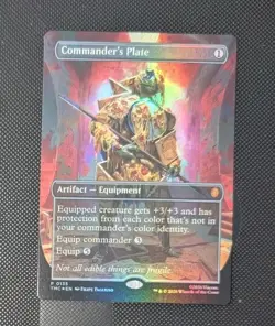 MTG *FOIL Promo * Teenage Mutant Turtles Mythic COMMANDER'S PLATE NM - Image 1