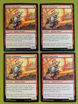 Ghitu Lavarunner X4 Dominaria 4x Playset Magic the Gathering MTG - Image 1