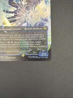 MTG Rikku, Resourceful Guardian Borderless FIC 468 (Chocobo Track Foil) - Image 2