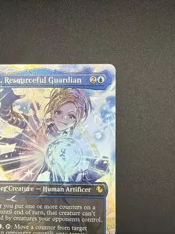 MTG Rikku, Resourceful Guardian Borderless FIC 468 (Chocobo Track Foil) - Image 3