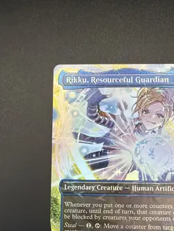 MTG Rikku, Resourceful Guardian Borderless FIC 468 (Chocobo Track Foil) - Image 4