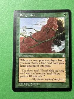**Burgeoning** ~Stronghold~ MTG: Magic, Heavy Play (HP) - Image 1
