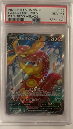 Pokemon Centiskorch V 179/189 Darkness Ablaze Full Art Holo PSA 10 GEM MINT - Image 1