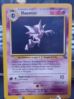 Pokemon TCG Haunter Fossil 6/62 Fossil Holo Rare Unlimited 1999 LP+ - Image 1