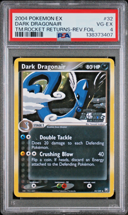 PSA 4 2004 Pokemon EX Team Rocket Returns Dark Dragonair Reverse Holo 32/109 - Image 1