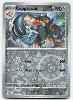 Copperajah 110 Reverse Holo 159 Uncommon Journey Together Pokemon Near Mint - Image 1