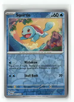 Squirtle 007/165 Common 151 Pokemon Reverse Holo Near Mint - Image 1