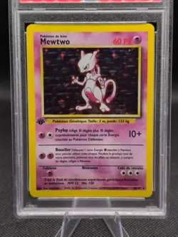 1999 Pokemon French #10 Mewtwo Holo 1st Edition PSA 9 - Image 2
