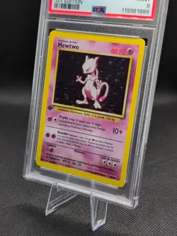 1999 Pokemon French #10 Mewtwo Holo 1st Edition PSA 9 - Image 3