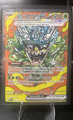Pokemon Teal Mask Ogerpon ex 145/131 Sv: Prismatic Evolutions SIR Holo (DAMAGED) - Image 1