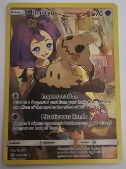 Pokemon Sun and Moon Cosmic Eclipse Mimikyu Alternate/Full Art 245/236 NM - Image 1