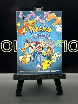 1999 Topps Pokemon Series 1 TV Animation Checklist Black Logo - Image 2