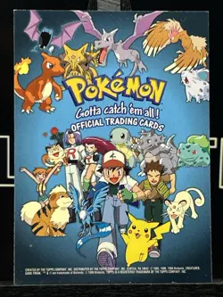 1999 Topps Pokemon Series 1 TV Animation Checklist Black Logo - Image 3