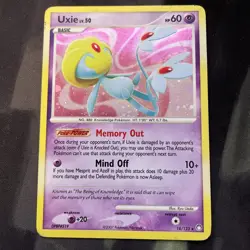 Uxie 18/123 Mysterious Treasures Holo Pokemon Card Psychic Type Legendary - Image 1