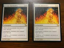 MTG Shadowmoor White Rare Greater Auramancy Lightly Played Cond - Image 1