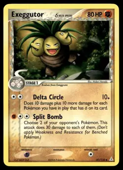 EX-NM Holon Phantoms Exeggutor (Delta Species) Uncommon 41/110 2006 Pokemon TCG - Image 1