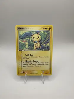 Nintendo Pokemon Minun EX Delta Species 41/107 Regular Uncommon 60 HP 2005 TCG - Image 1