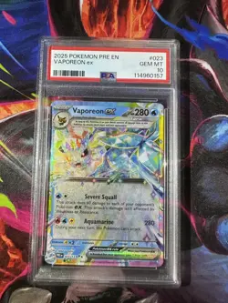 Vaporeon ex 023/131 Prismatic Evolutions PSA 10 Gem Mint Pokemon TCG - Image 1