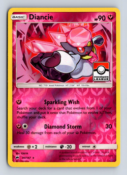Diancie - 94/147 (Pokemon League) Reverse Holo Promo League & Championship NM - Image 1