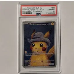 2023 Pokemon SVP EN Pokemon X Van Gogh #085 Pikachu with Grey Felt Hat PSA 10 - Image 1