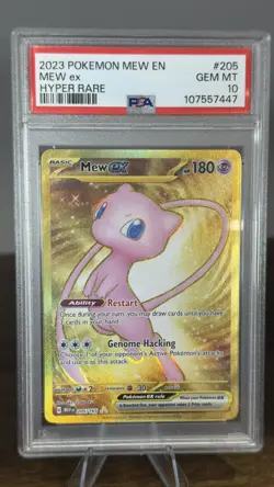 Mew ex Pokemon TCG 205/165 Sv: Scarlet & Violet 151 Holo Hyper Rare PSA 10 - Image 1