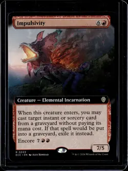 Impulsivity (Extended Art) - 33 - ECC - NM - MTG Magic the Gathering - Image 1