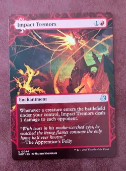 MTG WILDS OF ELDRAINE Enchanting Tales Uncommon IMPACT TREMORS NM - Image 1